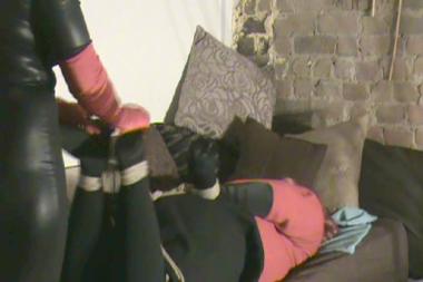 Glove Fetish Montreal - Gillian Hogtied And Tickled